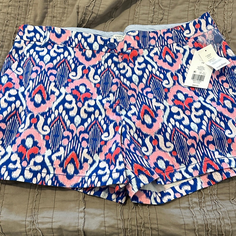 Crown & Ivy Blue and Pink Women's Shorts